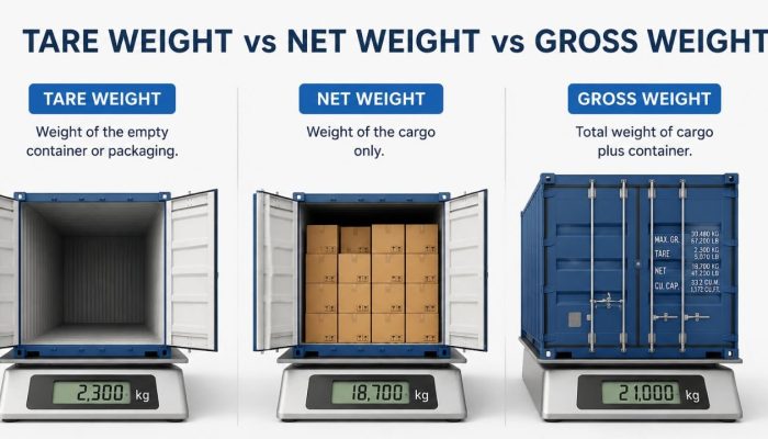 Tare Weight vs Net Weight vs Gross Weight