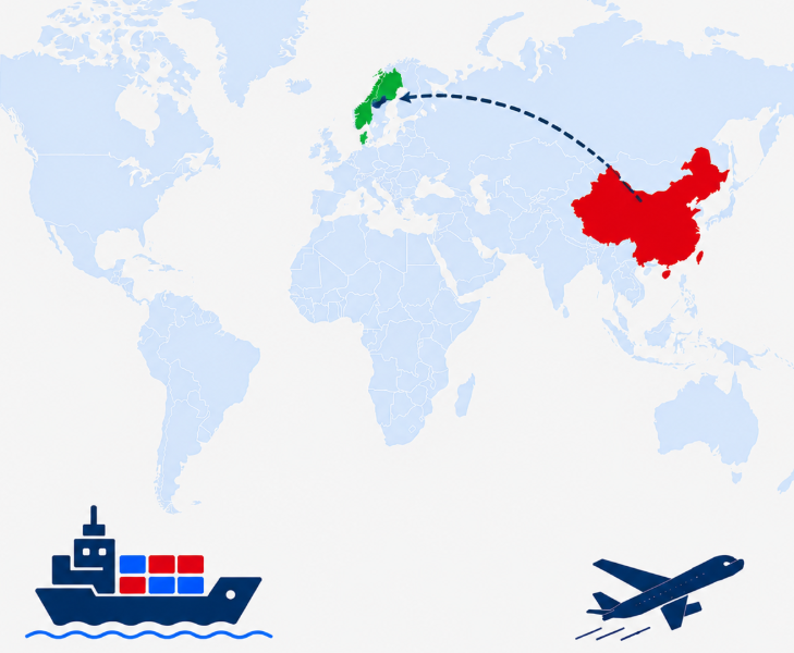 Shipping from China to Sweden
