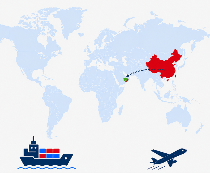 Shipping from China to UAE