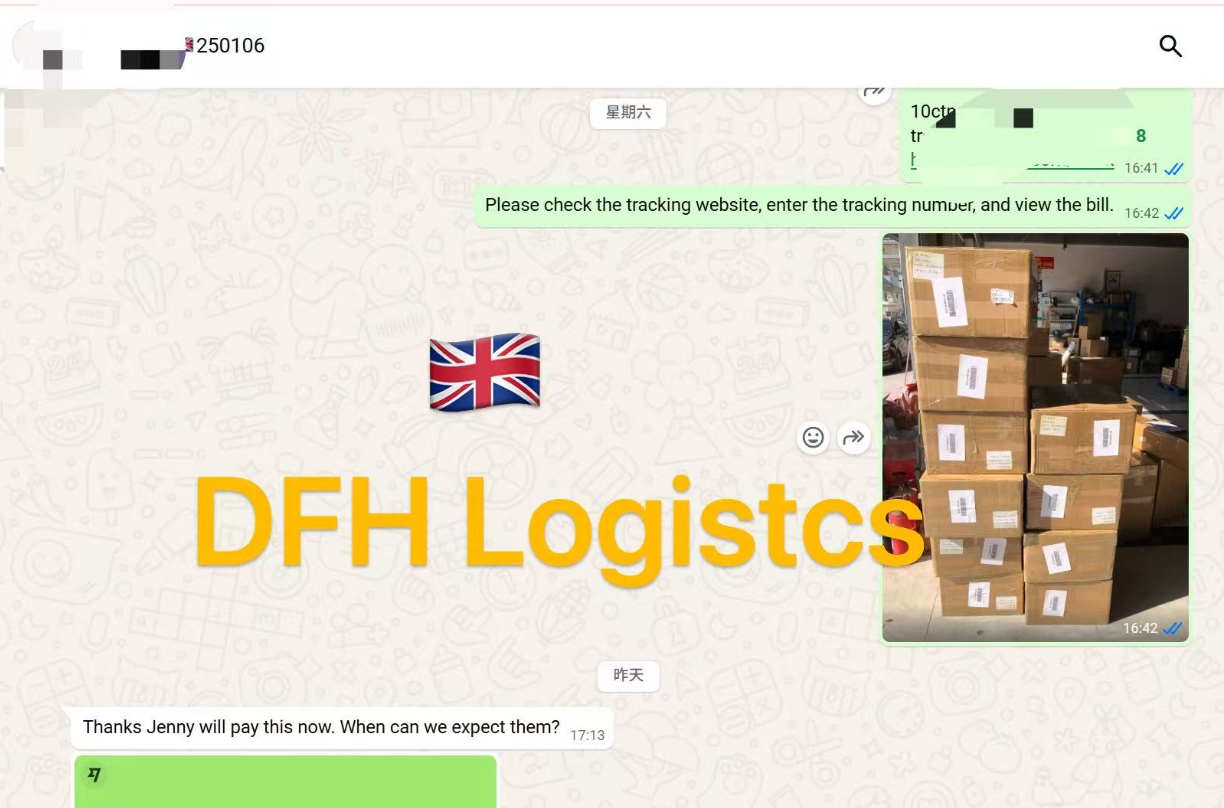 Air freight from China to UK