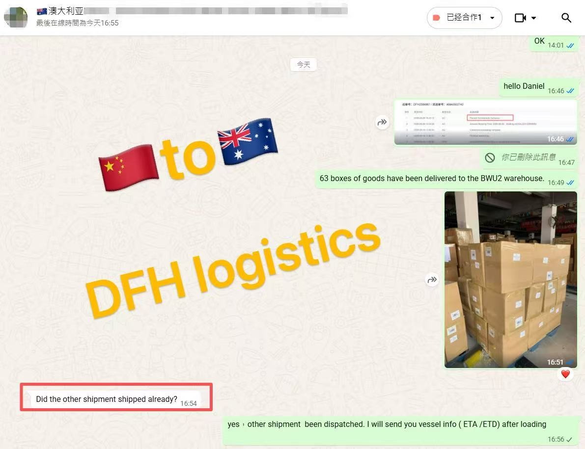 China to Australia