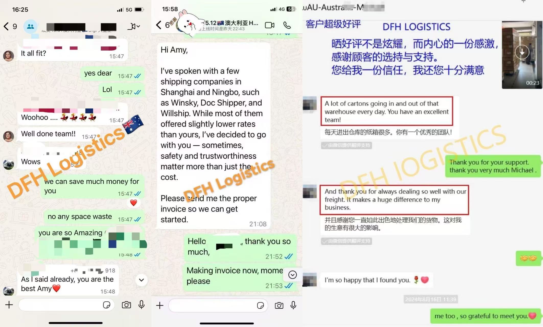 China to Australia