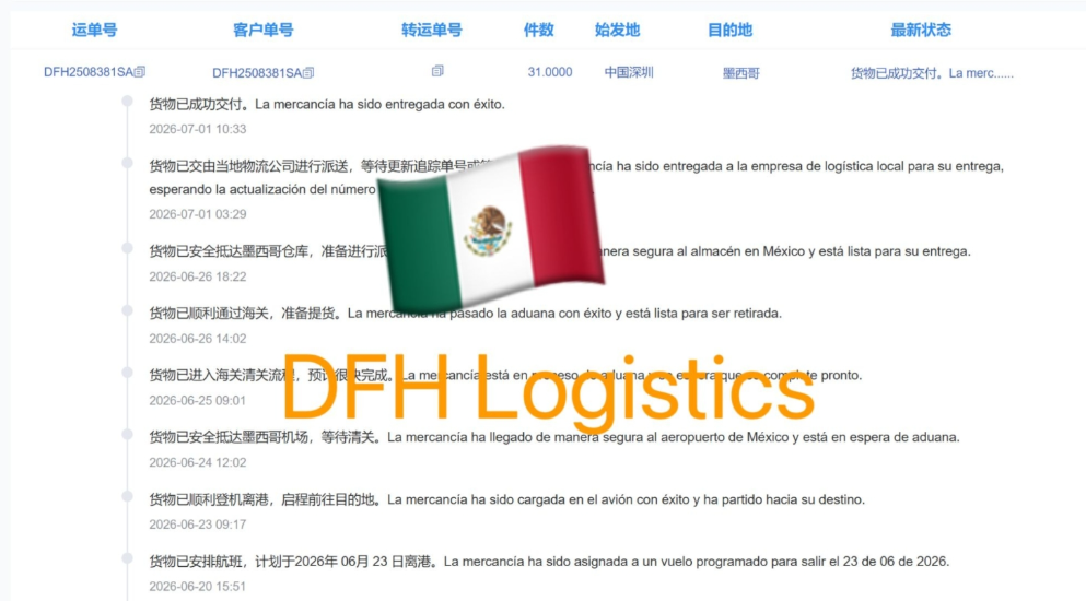 China to Mexico 