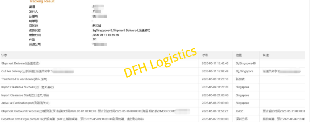 China to Singapore 