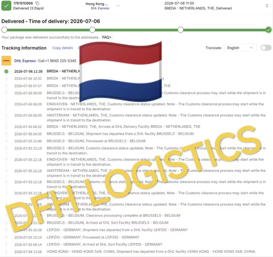 China to the Netherlands
