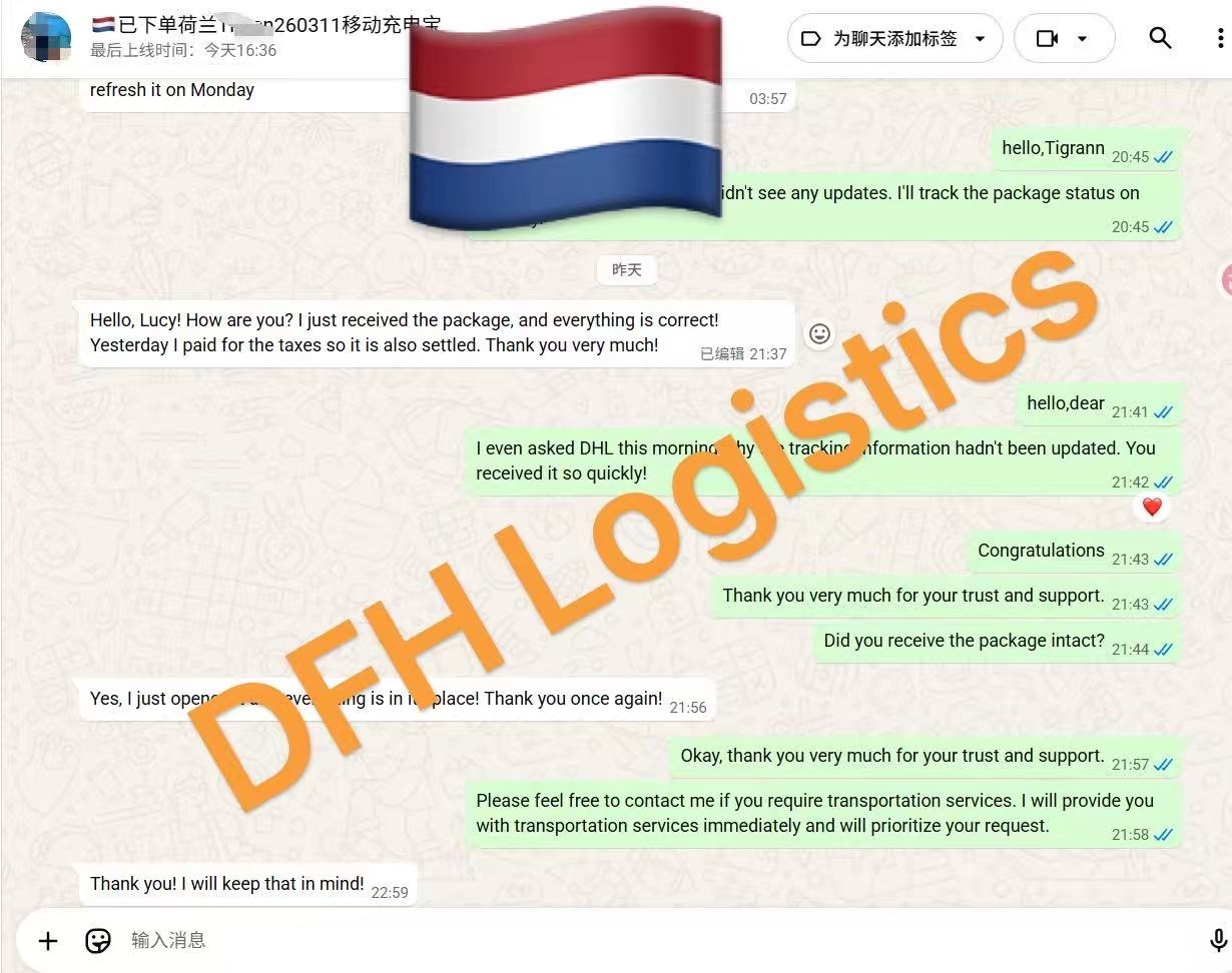 China to the Netherlands