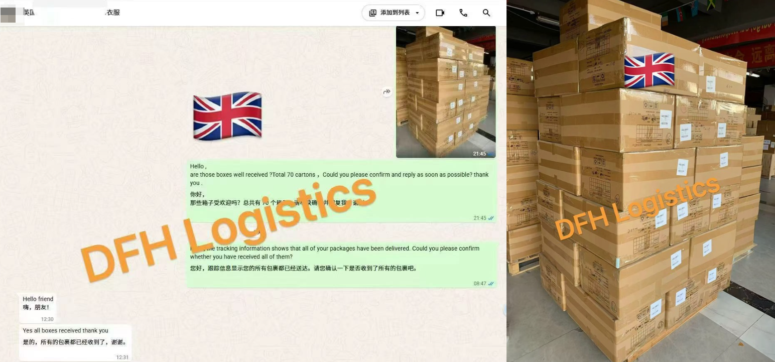 China to the UK 